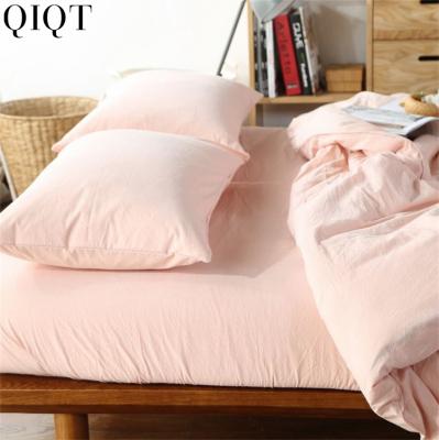 China Wholesale Anti-Static Cotton Linen Bedding Set Installation Design Washed Cotton Bed Sheet Linen Comforter Bedding Sets for sale