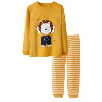 China Hot Selling Breathable SHINY Autumn Long Sleeve O Neck Kids Pajamas Set Lovely Cartoon Printed Children Sleepwear for sale