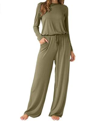 China QUICK DRY Ladies Longsleeve Overalls Rompers Comfy Modal Homewear for sale