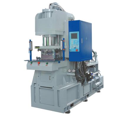 China VERTICAL Power Plug Rubber Insert Molding Central Turret Type Injection Molding Machine 80 Ton Liquid Silicone for sale