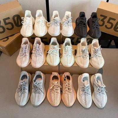 China Fashion\Comfortable Sport\Durable Shoes Trend Stylish Breathable Couple Yeezy 350 Lace Up Flat Shoes With Anti-Slip And Wear-Resistant Sneakers For Men And Women for sale