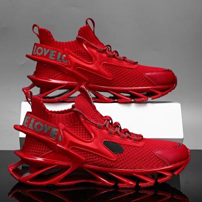 China Active Sports Factory Customized Four Seasons Blade Men's Fashion Breathable Mesh Shoes Basketball Sports Shoes aj for sale