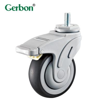 China Modern Swivel Caster Wheels Medical Plastic Wheel 75mm 100mm 125mm for sale