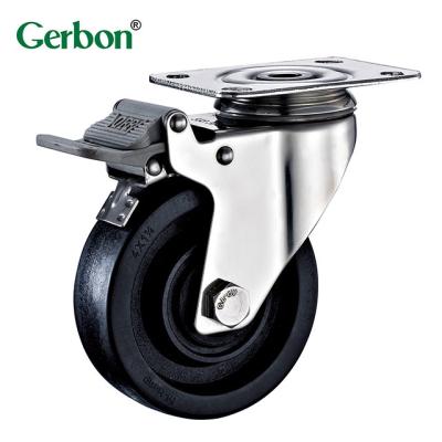 China Modern High Temperature Resistance Stainless Steel Casters With Brake for sale