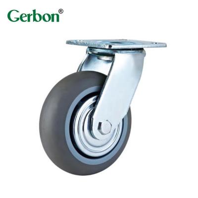 China Modern Heavy Duty Casters TPR Caster Wheels Round Swivel Rim for sale