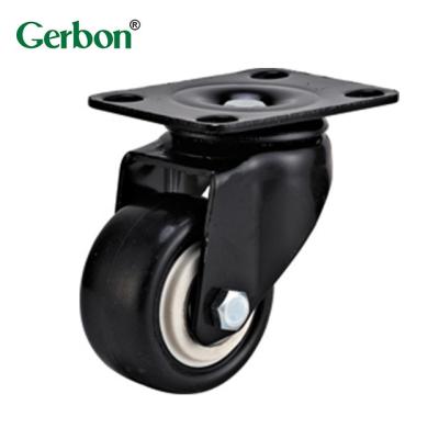 China Swivel Swivel Bearing Caster Black PU Caster Light Duty Caster for sale