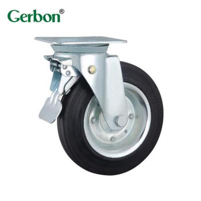 China High quality heavy duty PIVOT wheel 160mm 200mm swivel top wastebin plate for sale