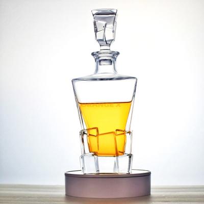 China Hot Wholesale Classic Sublimation Glass Whiskey Gift Box Decanter Whiskey Vendor Amazon Glass Bottle for sale