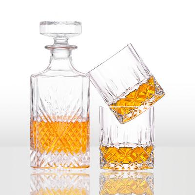 China Na Customized Hot Selling Luxury Whiskey Glasses Set Wholesale Whiskey Whiskey Glass Decanter for sale