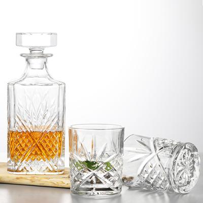 China Hot Selling Na Amazon Whiskey Glass Set Of 6 Tumbler Glass Drink Whiskey Customized Whiskey Decanter for sale