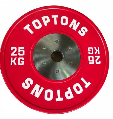 China Custom Logo Competition Barbell Set Rubber Cross Fitness Weightlifting Gym Exercise Training Weightlifting Recycle Bumper Plates for sale