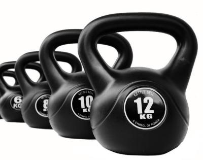 China Factory Universal Cheap Fitness Paint Kettlebell Black Cement for sale