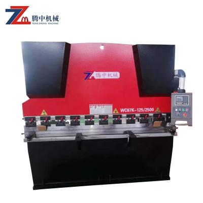 China Hotels Sheet Metal Press Brake For Sale With Tengzhong Machine 125T2500 Controller E300 en venta