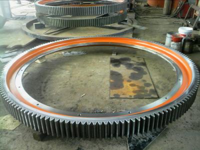 China Precision Cast Steel Heavy Duty Gears , Rotary Kiln Girth Gears for sale