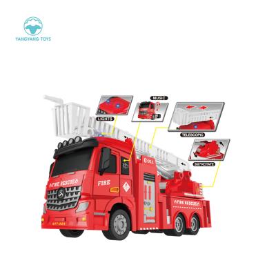 China Diecast OEM and ODM Toy 1:43 Die Cast Alloy Car Vehicle Fire Fighting Truck Model Toy Metal Pullout Four Wheels Die Cast Car Toys Vehicles for sale