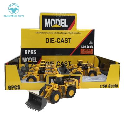 China Toy Engineering Model Diecast 1.50 Pull Back Metal Toy Excavator 6pcs for sale