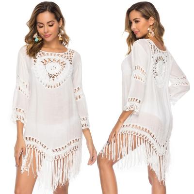 China Plus size hot sale 2022 Southeast Asia loose plus size beach wear swimsuit bikini swimwear cover up crochet swimwear for sale