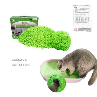 China Super Strong Deodorizing Eco Friendly Cassava Dust Free Cat Litter for sale