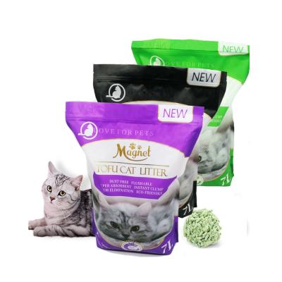 China Original OEM Unscented Cat Litter Sand Tofu Best Flushable Quick Clumping Tofu Cat Litter Viable Odor Control for sale