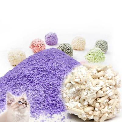 China Factory Stocked China Mixed Tofu Cat Sand Self Cleaning Odor-Busting Flushable Cat Sand Activated Carbon Mixed Cat Litter for sale