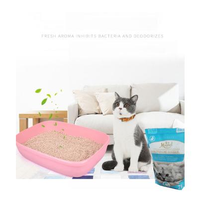 China Factory Sustainable 100% Natural Natural Cat Litter Wheat Eco Friendly Cat Litter for sale