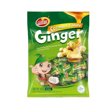 China Natural Halal Soft COCONUT GINGER CANDY Hard Candy Manufacturer in China for more than 15 years experience for sale