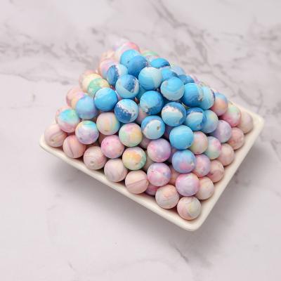 China Soft Toy 12mm Food Grade Round Silicone Bead Baby Teething Starry Bead DIY Necklace Accessories for sale