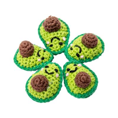 China 2.6g Wholesale Food Grade Crochet Beads Baby Chewing Crochet Avocado Gum Beads for sale