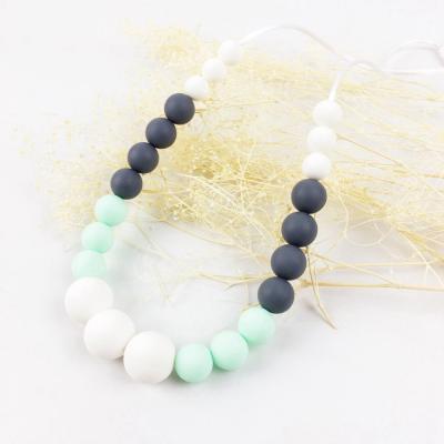 China Eco-Friendly Custom Design Food Grade Silicone Beads Soft Baby Molars Necklace Baby Toys For Girl for sale