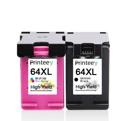 China Re-manufactured 64XL Inkjet Cartridge 64 Reman Ink Cartridge For HP ENVY Inspire 7255e Printer Cartridge 64XL for sale