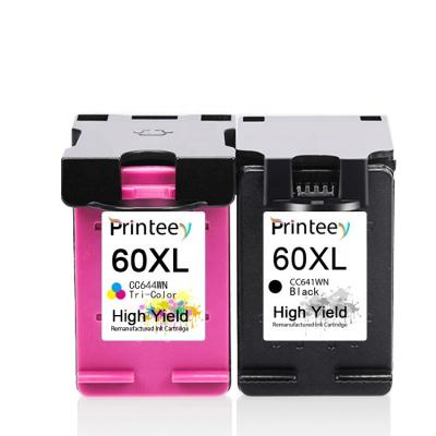 China Re-manufactured for Deskjet D2530 D2545 60XL Inkjet Printer Ink Cartridges 60 Remanufactured Ink Cartridge 60XL for sale