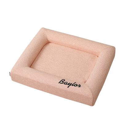 China Travel Novelty Pet Beds Bedroom Pet Beds Gray Luxury Orthopedic Pet Bed Dog Cat for sale