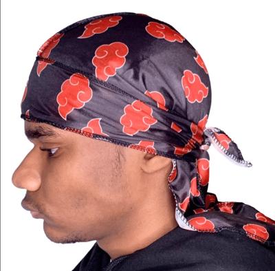 China Fashionable Sublimation Durag Suprem of Silky Rags Satin Designer Supreme Durag for Men for sale