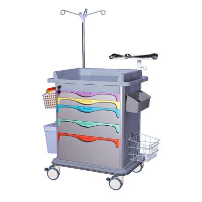 China ABS Traditional Multi-effect Emergency Medicine Surgical Use Hospital Trolley Nursing Cart for sale