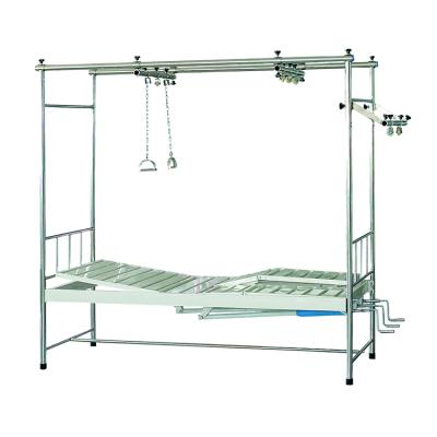 China Factory Sale Metal Stainless Steel Frame 3 Cranks Manual Traction Hospital Bed Orthopedic Trapeze for sale