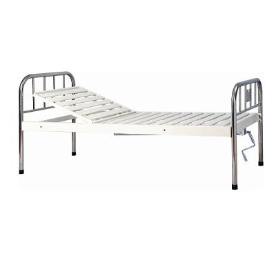 China Metal CE Stainless Steel OEM Accept 1 Medical Care Steel Crank Cheap Manual Bed for sale