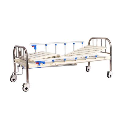 China Good Metal Selling ISO CE Stainless Steel Head Foot Two Crank Cheap Medical Recovery Bed for sale