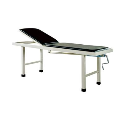 China One Function Low Price Clinic Hospital Hospital Epoxy Coated Steel Back Adjustable Bed for sale