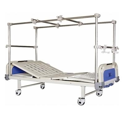 China Hot Selling Two Function Aluminum Alloy Structure Hospital Therapy Lumbar Traction Therapeutic Patient Bed for sale