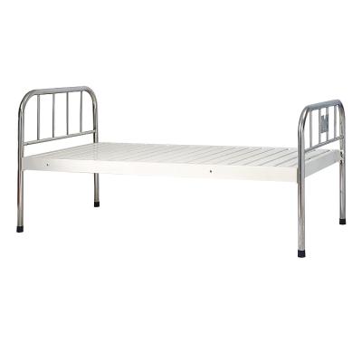 China Low Price Metal Stainless Steel Affordable Head Clinic Flat Hospital Beds for sale