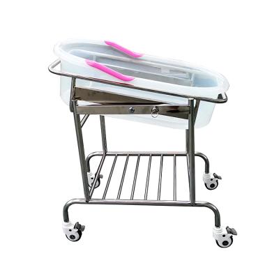 China Metal Basin Transparent Plastic Corner Adjustable Hospital Baby Crib Newborn Infant Crib For Hospital for sale