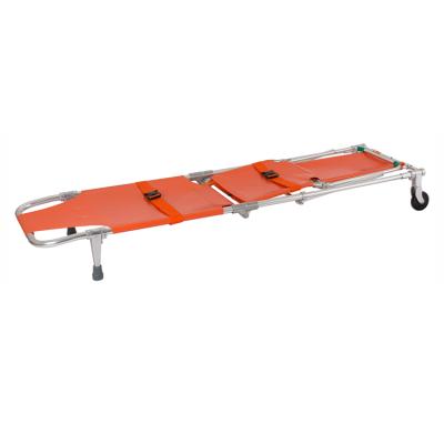 China Fold Into Cost Effective Aluminum Portable Type Hospital Patient Chair Twice Chair Stretchers for sale