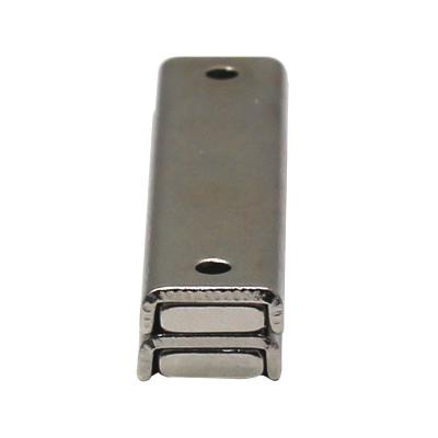 China Sintered Neodymium-Iron-Boron 60mm Rectangular Houseware Sundries Pot Magnets With Counter Bored Countersunk Hole for sale