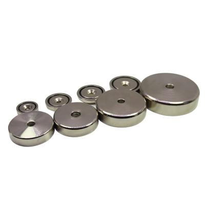 China Industrial Magnet Cup Shape Rare Earth Flat Magnet With Countersunk Hole for sale