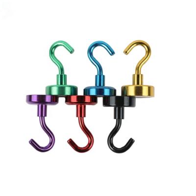 China Customized Super Strong Neodymium Magnet Manufacturer Industrial Customization Color Magnetic Hook for sale