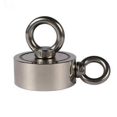 China Industrial Permanent Magnet PMR-D67mm 100KG Double Side Ring Neodymium Fishing Magnet for sale