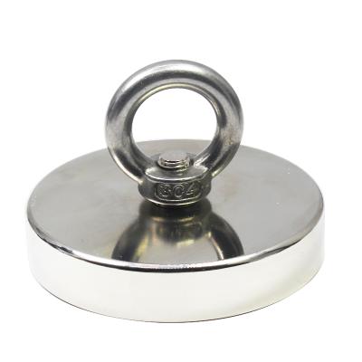 China Industrial Magnet PMN-D90mm 400kg/800lb Pull Force Super Anti-collision Rare Earth N38 Neodymium Neodymium Fishing Magnets for sale