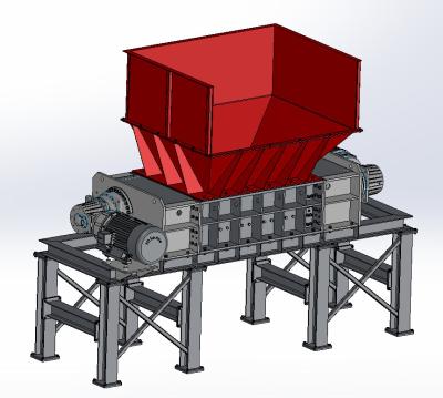 Chine Défibreur de rebut médical de moteur du double RGD700, 45KW déchiquetant dans la gestion de déchets solides à vendre