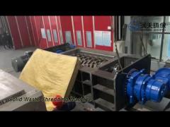 High Capacity Solid Waste Shredding Machine 90KW With Double Motor​