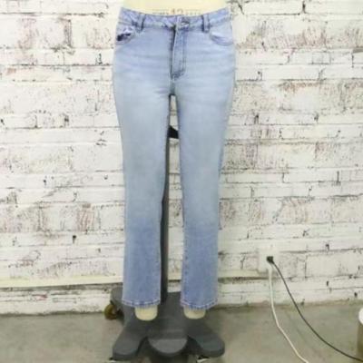 China Wholesale custom QUICK DRY plus size straight wide leg jeans pants for fat women for sale